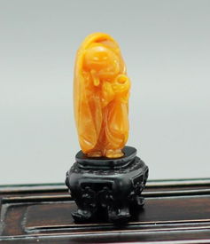 藏品64 中國工藝美術(shù)大師林發(fā)述雕黃金黃田黃彌勒擺件